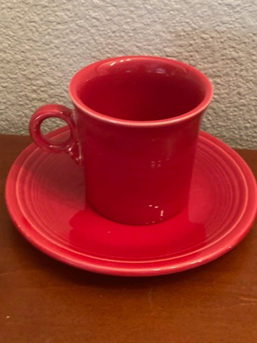 🍋 FIESTA Scarlet Red Cup, Saucer & 7" Salad Plate Set 🍋